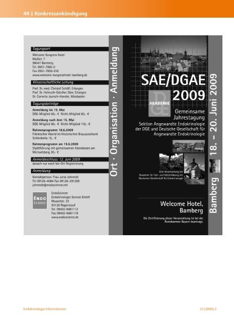 Mai 2009 - Deutsche Gesellschaft für Endokrinologie