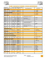 Mechanical Seal Cross Reference Chart