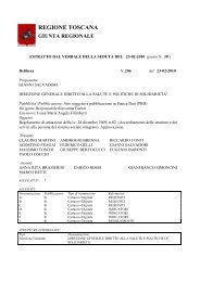 Delibera Regione Toscana 206 del 2010 - PO-Net Rete Civica di Prato
