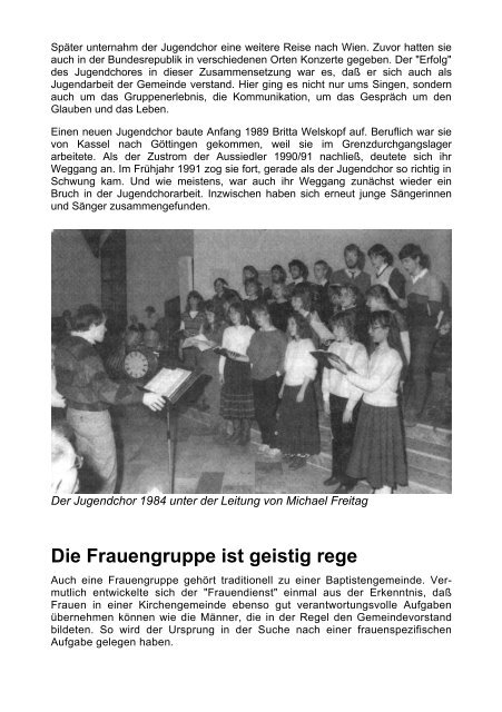 100 Jahre Baptistengemeinde Göttingen - Baptisten Göttingen