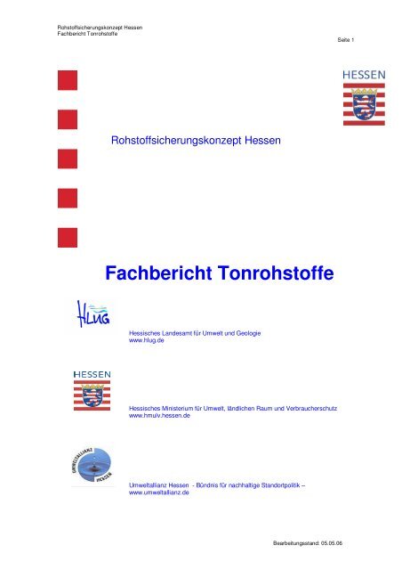 Fachbericht Tonrohstoffe - Hessisches Landesamt für Umwelt und ...