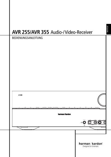 AVR 255/AVR 355 Audio-/Video-Receiver - Harman Kardon