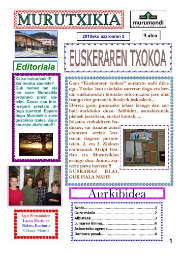 Editoriala - Murumendi Eskola Publikoa