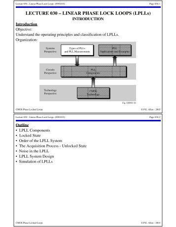 LECTURE 030 Ã¢Â€Â“ LINEAR PHASE LOCK LOOPS - Analog IC Design ...