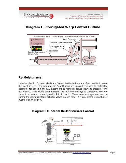 Corrugated Industry Warp Control Paper - Process Sensors Corp.