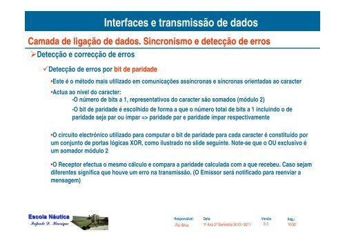 3.a2-Camada de Ligacao de dados. Probabilidade e deteccao de ...