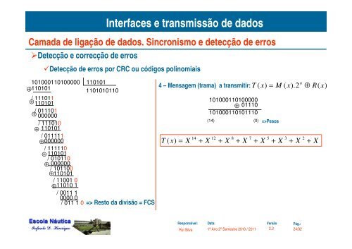 3.a2-Camada de Ligacao de dados. Probabilidade e deteccao de ...