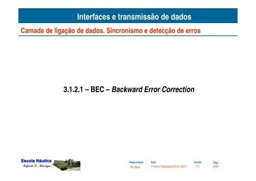 3.a2-Camada de Ligacao de dados. Probabilidade e deteccao de ...