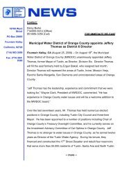 Jeffery Thomas MWDOC Appointment - Municipal Water District of ...