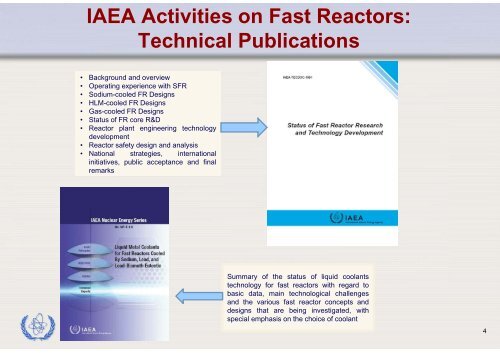 IAEA R&D Activities in Support of the Innovative Fast Reactor ...