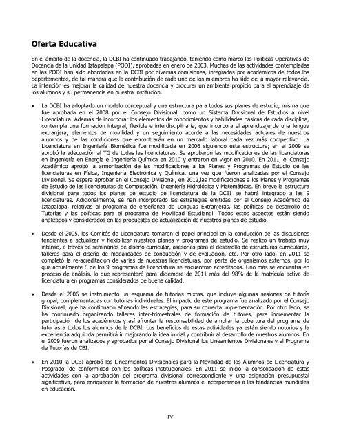 Informe Anual 2011 - CBI - UAM