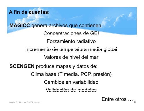 mÃ©todos para la elaboraciÃ³n de escenarios i magicc/scengen