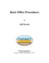 Back Office Procedures - Bluebird Auto Rental Systems Support Site