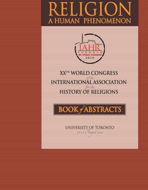 BOOK of ABSTRACTS XXTh WORld COngReSS InTeRnATIOnAl ...