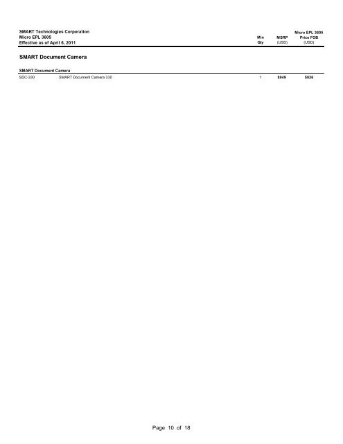 Micro EPL Price List_Apr 6, 2011.xlsx - SMART Technologies