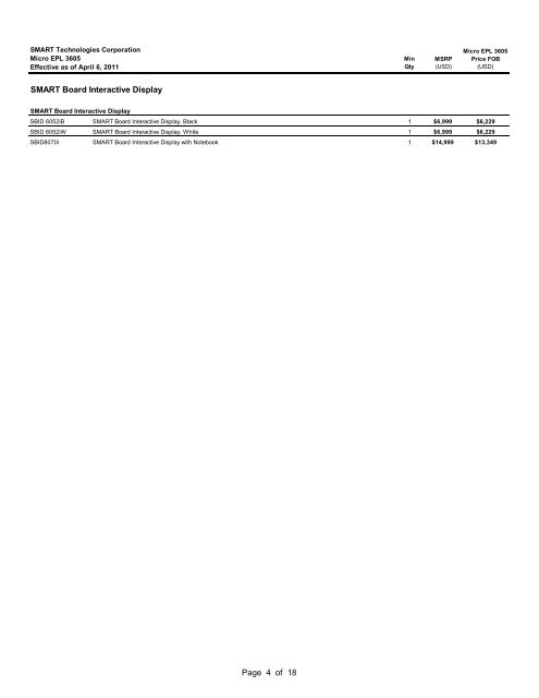 Micro EPL Price List_Apr 6, 2011.xlsx - SMART Technologies