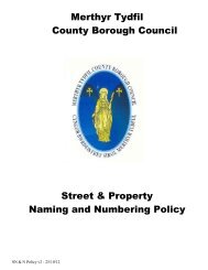 Street Naming and Numbering Policy - Merthyr Tydfil County ...