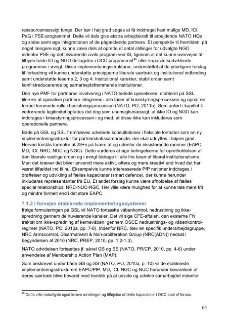 Strategiformulering for NATO's partnerskaber - Forsvarsakademiet