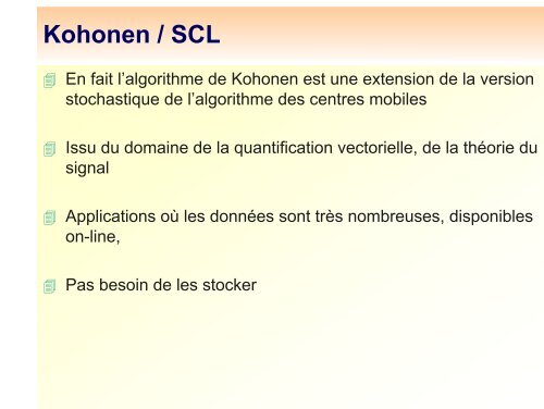 Algorithme de Kohonen : classification et analyse exploratoire des ...