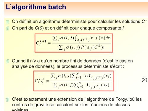 Algorithme de Kohonen : classification et analyse exploratoire des ...