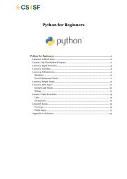 Python for CS4SF - Computer Science