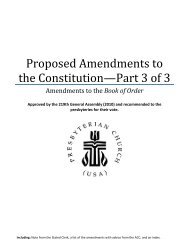 Read the Proposed Amendments to the Book of Order