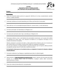 Requisitos para formalizar el contrato de beca - Oficina de Asuntos ...