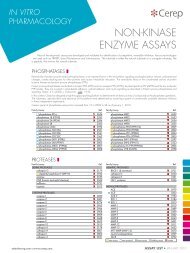 non-kInase enzyme assays - Cerep