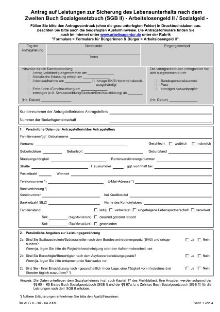 Alg Ii Hauptantrag Hartz4 Neuwied