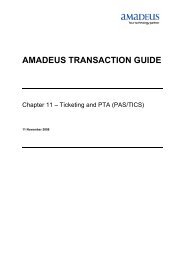 AMADEUS TRANSACTION GUIDE - Scandinavia - Amadeus