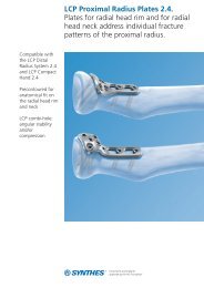 LCP Proximal Radius Plates 2.4. Plates for radial ... - Osteosyntese