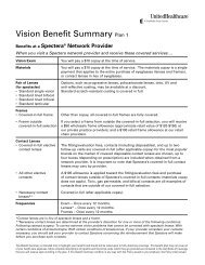 Vision Benefit Summary Plan 1