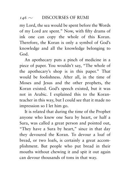 Discourses of Rumi
