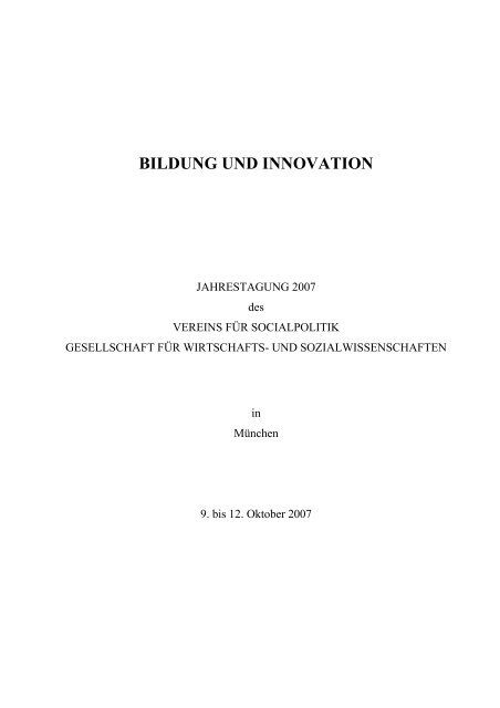 BILDUNG UND INNOVATION