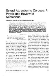 Sexual Attraction to Corpses: A Psychiatric Review of Necrophilia