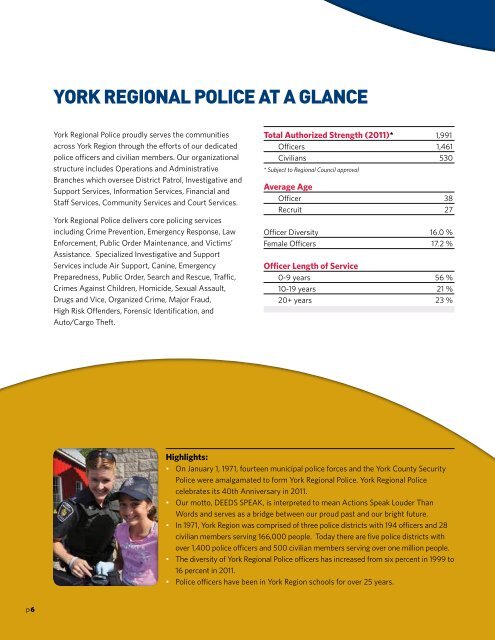 Business Plan 2011-2013 - York Regional Police