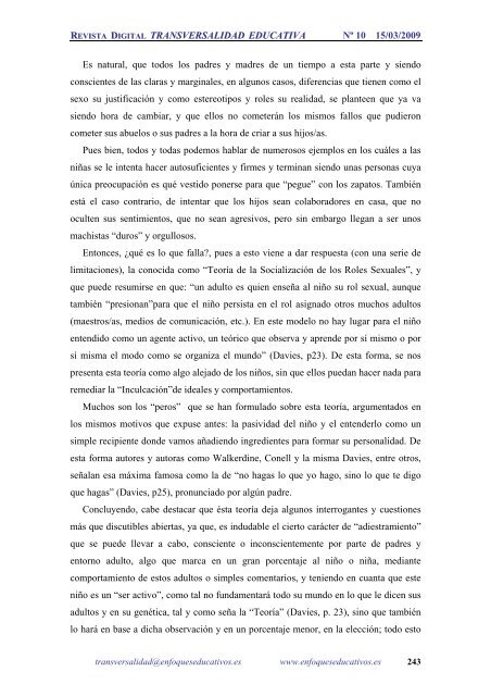 NÂº10 15/03/2009 - enfoqueseducativos.es