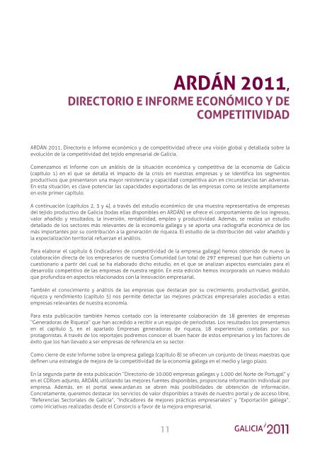 ardÃ¡n 2011, directorio e informe econÃ³mico y de ... - Ardan