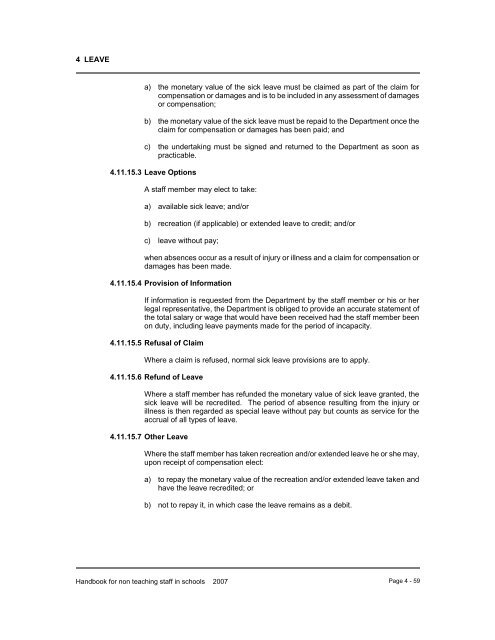 1 general conditions of employment - Department of Education and ...