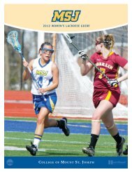 2012 WOMEN'S LACROSSE GUIDE - MSJ Lions Athletics