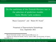 On the usefulness of the Diebold-Mariano test in the selection of ...