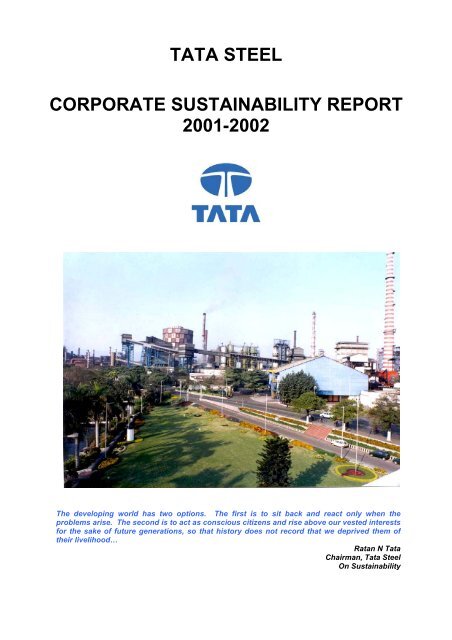 Tata Steel – CEO Water Mandate