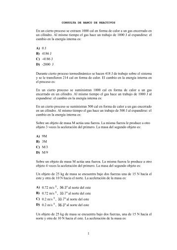 Banco de Rreactivos Fisica Universitaria - fismat uia