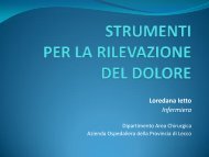 STRUMENTI PER LA RILEVAZIONE DEL DOLORE