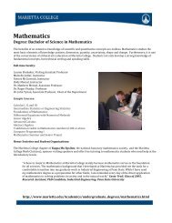 Mathematics - Marietta College