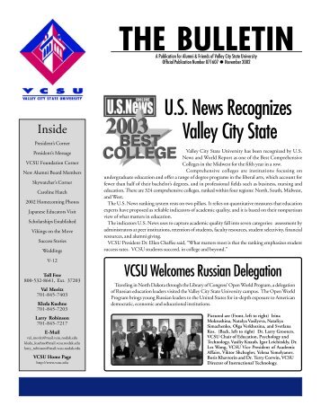 The Bulletin - Alumni Association - Valley City State University