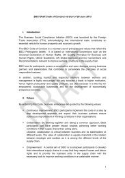 BSCI Draft Code of Conduct version of 28 June 2013 I. Introduction ...