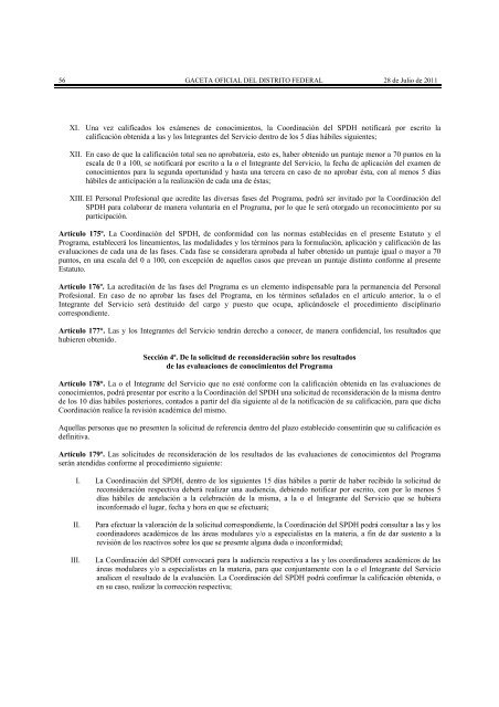 Estatuto SPDH - Comisión de Derechos Humanos del Distrito Federal