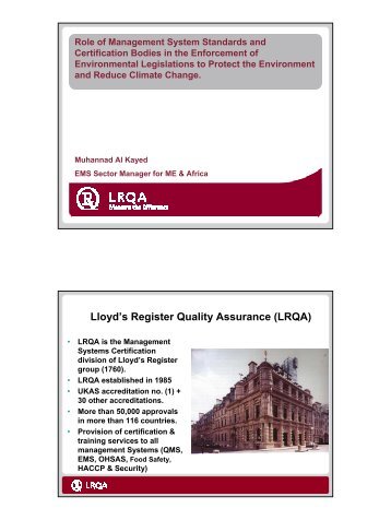 Lloyd's Register Quality Assurance (LRQA)