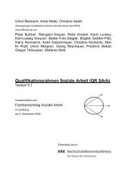 Qualifikationsrahmen Soziale Arbeit (QR SArb) - FBTS